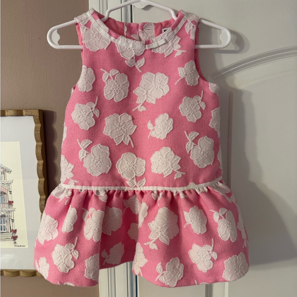 Pink and White Floral Dress